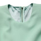 Green Viscose Long Sleeves Long Gown Dress