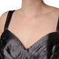Black Satin Sleeveless Sweetheart Dress