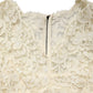 Off White Floral Lace Sheath Maxi Dress