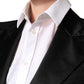 Black Wool Single Breasted Blazer Jacket