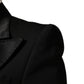 Black Wool Single Breasted Blazer Jacket