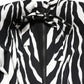Black White Viscose Zebra Pattern Jumpsuit