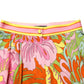 Multicolor FloralPrint Cropped Trouser Pants
