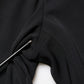 Black Wool High Waist Cropped Tapered Pants