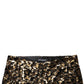 Gold Leopard Sequined Straight Trouser Pants