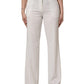 White Mid Waisted Wide Leg Chino Women Trouser Pants