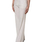 White Mid Waisted Wide Leg Chino Women Trouser Pants