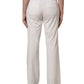 White Mid Waisted Wide Leg Chino Women Trouser Pants