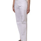 White Mid Waist Straight Chino Women Trouser Pants