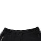Black Viscose Mid Waist Cropped Women Pants