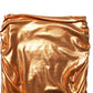 Metallic Orange Ruched Lame Bodycon Mini Skirt