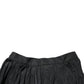 Black High Waist Pleated A-line Long Maxi Women Skirt