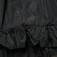 Black High Waist Pleated A-line Long Maxi Women Skirt