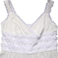 White Cotton Sleeveless Lace Maxi Dress