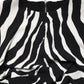 Black White Zebra Cady Calf Length Dress