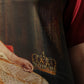 Maroon Royal Crown Dress Queen Painting Silk  T-shirt