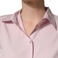LightPink Cotton Collared Buttoned Blouse  Top