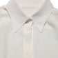 Off White Collared Long Sleeves Blouse Top