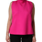 Hot Pink Wool Backless Sleeveless Tank Top