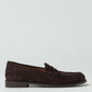 Brown Suede Leather Slip-On Loafers