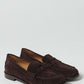Brown Suede Leather Slip-On Loafers