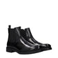 Black Leather Ankle Boots