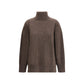 Brown Horsehair Turtleneck