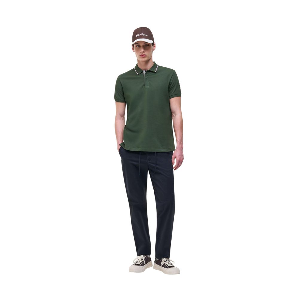 Green Cotton Polo Shirt