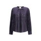 Blue Cotton Pattern Shirt
