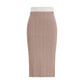 Multicolor Viscose Midi Skirt