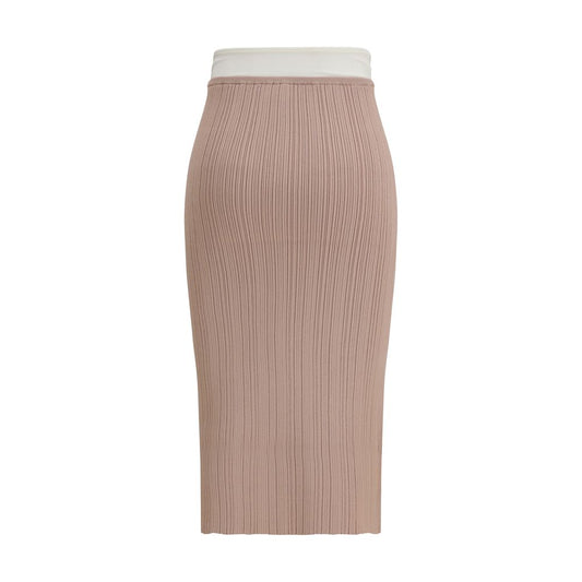 Multicolor Viscose Midi Skirt