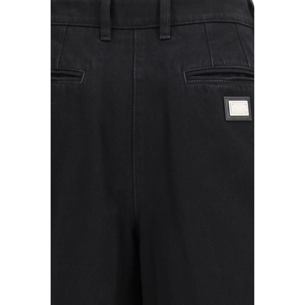 Black Cotton Jeans Denim