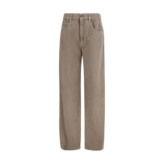 Beige Cotton Jeans Denim
