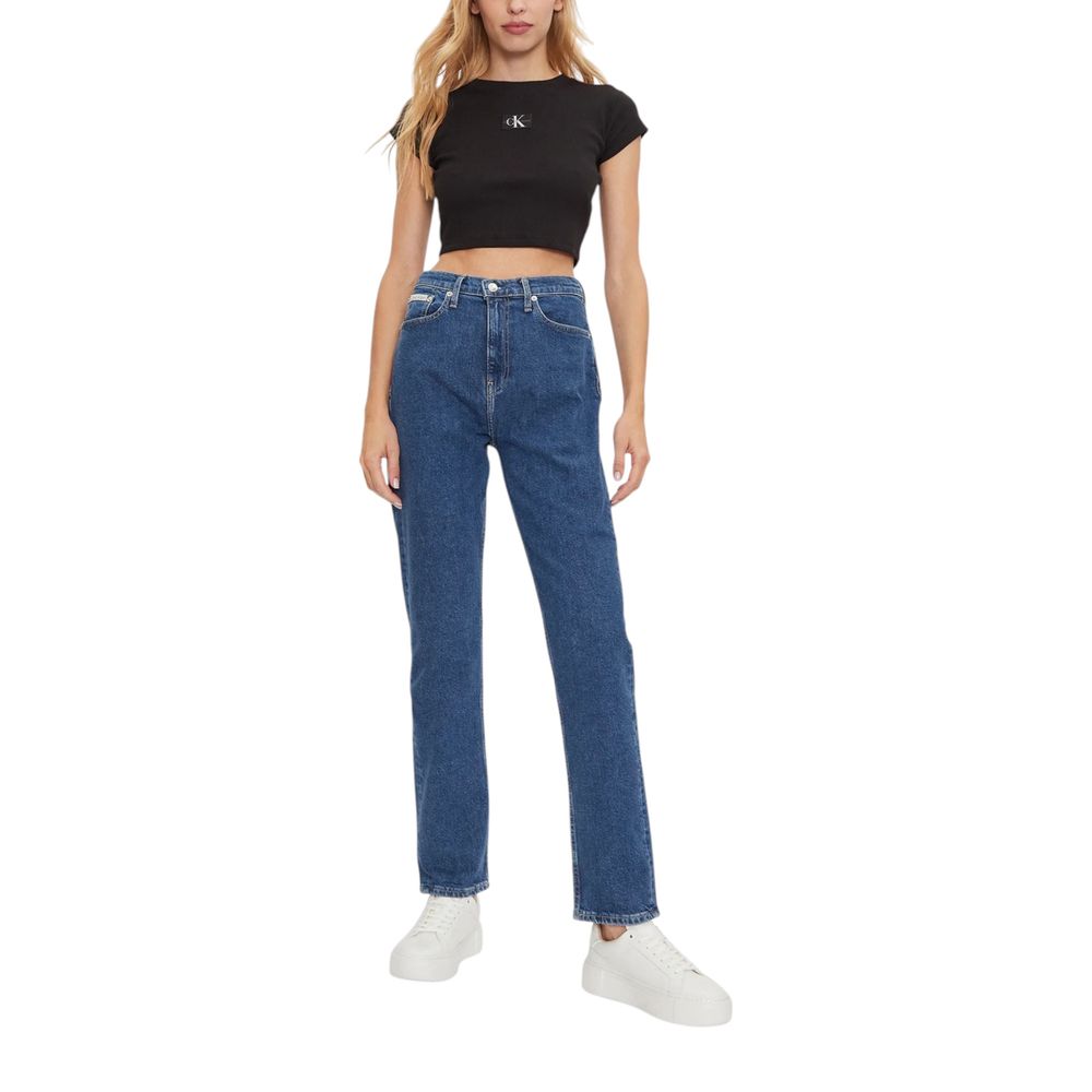 Blue Cotton Skinny Jeans