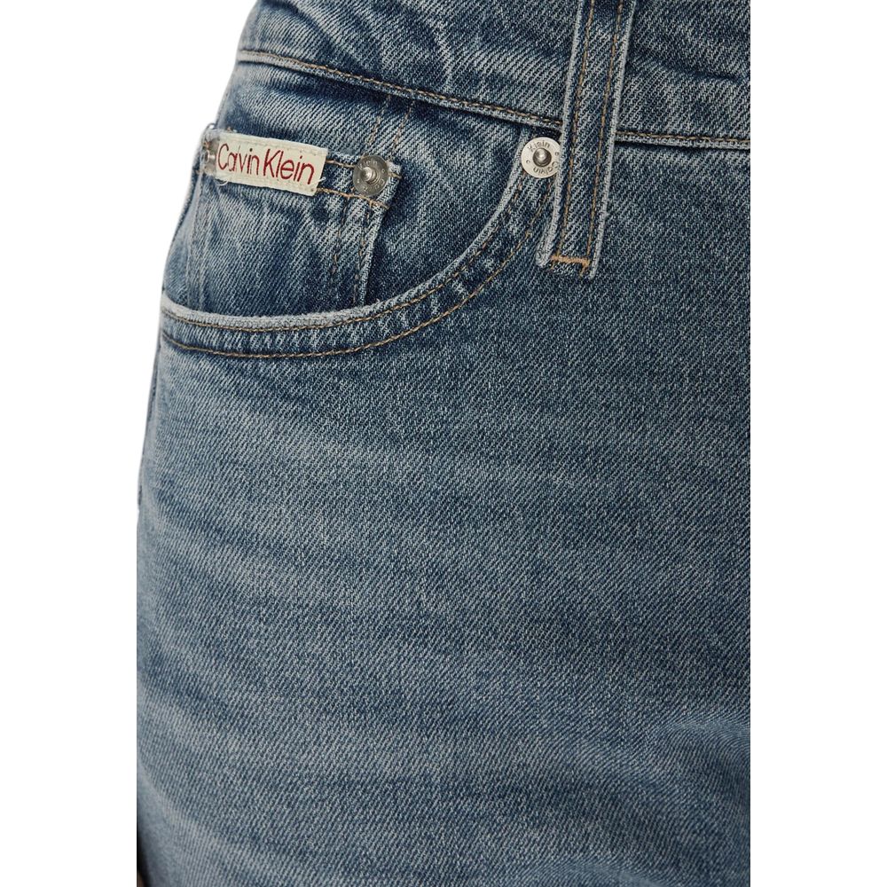 Blue Cotton Skinny Jeans
