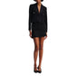 Black Cotton Mini Skirt