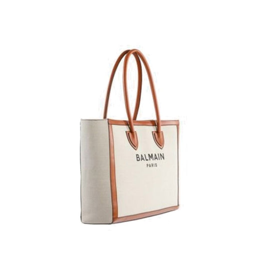 Beige Cotton Tote Bag