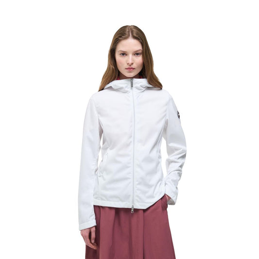 White Polyester Shell Jacket