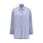 Blue Cotton Pattern Shirt