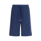 Blue Cotton Bermuda Shorts