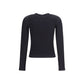 Black Cotton Long Sleeve T-Shirt