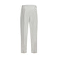 White Cotton Casual Pants