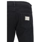 Black Cotton Slim Fit Jeans