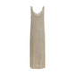 Beige Linen Casual Dress