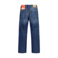 Blue Cotton Tapered Jeans