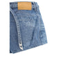 Blue Cotton Bermuda Shorts