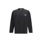 Black Cotton Long Sleeve T-Shirt