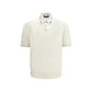 Beige Silk Polo Shirt