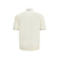 Beige Silk Polo Shirt