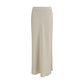Beige Viscose Long Skirt